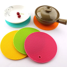 Load image into Gallery viewer, Kitchen Tools Gadgets 18/14cm Silicone Mat Heat Resistant Cup Mat Coasters Round Non-slip Table Placemat Kitchen Accessories M.