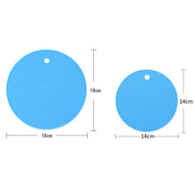 Load image into Gallery viewer, Kitchen Tools Gadgets 18/14cm Silicone Mat Heat Resistant Cup Mat Coasters Round Non-slip Table Placemat Kitchen Accessories M.