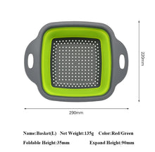 Load image into Gallery viewer, Kitchen Accessories Tools Fold-able Fruit Vegetable Washing Basket Strainer Portable Colander Collapsible Drainer Kitchen Gadgets