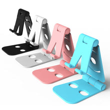 Load image into Gallery viewer, Portable Mini Mobile Phone Holder Foldable Desk Stand Holder 4 Degrees Adjustable Universal for iPhone Andorid Phone