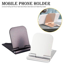 Load image into Gallery viewer, Portable Mini Mobile Phone Holder Foldable Desk Stand Holder 4 Degrees Adjustable Universal for iPhone Andorid Phone