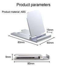 Load image into Gallery viewer, Portable Mini Mobile Phone Holder Foldable Desk Stand Holder 4 Degrees Adjustable Universal for iPhone Andorid Phone
