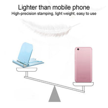 Load image into Gallery viewer, Portable Mini Mobile Phone Holder Foldable Desk Stand Holder 4 Degrees Adjustable Universal for iPhone Andorid Phone