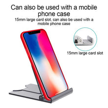 Load image into Gallery viewer, Portable Mini Mobile Phone Holder Foldable Desk Stand Holder 4 Degrees Adjustable Universal for iPhone Andorid Phone