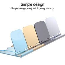 Load image into Gallery viewer, Portable Mini Mobile Phone Holder Foldable Desk Stand Holder 4 Degrees Adjustable Universal for iPhone Andorid Phone