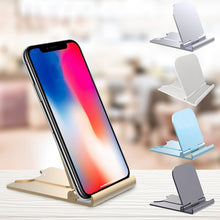 Load image into Gallery viewer, Portable Mini Mobile Phone Holder Foldable Desk Stand Holder 4 Degrees Adjustable Universal for iPhone Andorid Phone