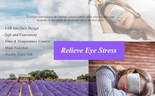 Load image into Gallery viewer, Lavender Heated Eye Mask for Sleeping USB Heated Eye Mask Warm Steam Dry Eye Mask Electric Temperature Heating Hot Eye Mask
