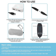 Load image into Gallery viewer, Lavender Heated Eye Mask for Sleeping USB Heated Eye Mask Warm Steam Dry Eye Mask Electric Temperature Heating Hot Eye Mask