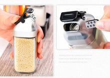 Load image into Gallery viewer, Kitchen Jars For Spices Rotating Glass Cruet Seasoning Jar Set BBQ Pepper Salt Shakers Paprika Bottle Kitchen Storage Rack Jar