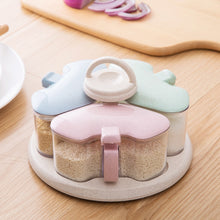 Load image into Gallery viewer, Kitchen Jars For Spices Rotating Glass Cruet Seasoning Jar Set BBQ Pepper Salt Shakers Paprika Bottle Kitchen Storage Rack Jar