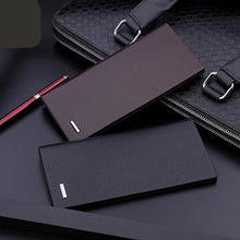 Load image into Gallery viewer, men's wallet microfiber leather long purse carteira masculina hombre billeteras thin porte 2019 men wallets of leather genuine