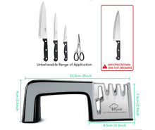 Load image into Gallery viewer, Knife Sharpener 4 in 1 Diamond Coated&Fine Rod Knife Shears and Scissors Sharpening stone System Stainless Steel Blades