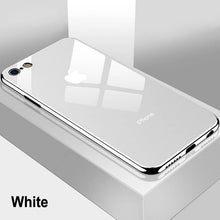 Load image into Gallery viewer, Luxury Tempered Glass Case For iPhone 7 6s 11 Pro Max X XR XS 8 Plus Xs Max Plating Mirror Cover Glossy Carcasas Coque Etui