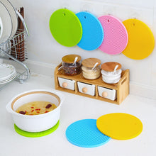 Load image into Gallery viewer, Kitchen Tools Gadgets 18/14cm Silicone Mat Heat Resistant Cup Mat Coasters Round Non-slip Table Placemat Kitchen Accessories M.