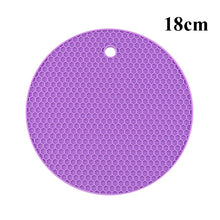 Load image into Gallery viewer, Kitchen Tools Gadgets 18/14cm Silicone Mat Heat Resistant Cup Mat Coasters Round Non-slip Table Placemat Kitchen Accessories M.