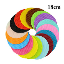 Load image into Gallery viewer, Kitchen Tools Gadgets 18/14cm Silicone Mat Heat Resistant Cup Mat Coasters Round Non-slip Table Placemat Kitchen Accessories M.