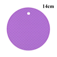 Load image into Gallery viewer, Kitchen Tools Gadgets 18/14cm Silicone Mat Heat Resistant Cup Mat Coasters Round Non-slip Table Placemat Kitchen Accessories M.