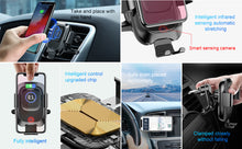 Load image into Gallery viewer, Car Wireless Charger For iPhone 11 Samsung Xiaomi Car Mount Induction Infrared Fast Wireless Charging Car Phone Holder