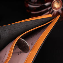 Load image into Gallery viewer, Classic Solid Leather Men's Wallets Purse For Man Striped Designer Male Credit Card Holders