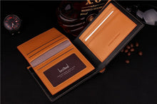 Load image into Gallery viewer, Classic Solid Leather Men's Wallets Purse For Man Striped Designer Male Credit Card Holders