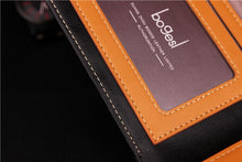 Load image into Gallery viewer, Classic Solid Leather Men's Wallets Purse For Man Striped Designer Male Credit Card Holders