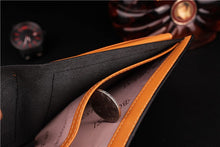 Load image into Gallery viewer, Classic Solid Leather Men's Wallets Purse For Man Striped Designer Male Credit Card Holders