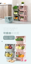 Load image into Gallery viewer, Home can stack storage baskets plastic toys storage kitchen snacks vegetable baskets bathroom racks