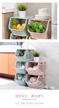 Load image into Gallery viewer, Home can stack storage baskets plastic toys storage kitchen snacks vegetable baskets bathroom racks