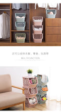 Load image into Gallery viewer, Home can stack storage baskets plastic toys storage kitchen snacks vegetable baskets bathroom racks