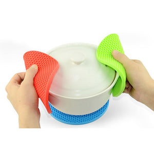 Kitchen Tools Gadgets 18/14cm Silicone Mat Heat Resistant Cup Mat Coasters Round Non-slip Table Placemat Kitchen Accessories M.