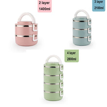 Load image into Gallery viewer, Stainless Steel Heat Preservation Lunch Box 1 Pieces Adult Business Bento Box  Food Container For Kids Portable Picnic School
