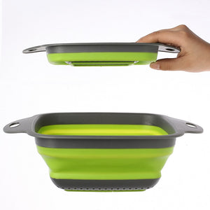 Kitchen Accessories Tools Foldable Fruit Vegetable Washing Basket Strainer Portable Colander Collapsible Drainer Kitchen Gadgets