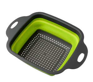 Kitchen Accessories Tools Foldable Fruit Vegetable Washing Basket Strainer Portable Colander Collapsible Drainer Kitchen Gadgets