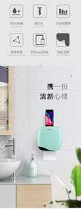 Bathroom Waterproof Tissue Box Plastic Bath Toilet Paper Holder Wall Mounted Paper Storage Box Double Layer Dispenser