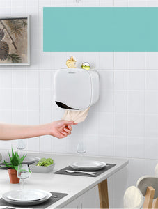 Bathroom Waterproof Tissue Box Plastic Bath Toilet Paper Holder Wall Mounted Paper Storage Box Double Layer Dispenser