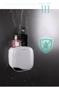 Bathroom Waterproof Tissue Box Plastic Bath Toilet Paper Holder Wall Mounted Paper Storage Box Double Layer Dispenser