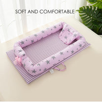 Load image into Gallery viewer, Baby Bed Portable Foldable Baby Crib Cartoon Kids Soft Cotton Nest Cradle Bedding Crib Child Nest Cotton Infant Travel Bed
