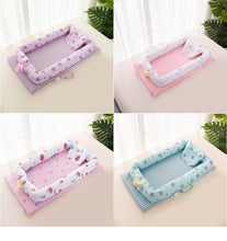 Load image into Gallery viewer, Baby Bed Portable Foldable Baby Crib Cartoon Kids Soft Cotton Nest Cradle Bedding Crib Child Nest Cotton Infant Travel Bed
