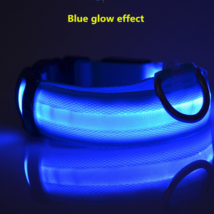 Dog Collar USB Charging LED Light Flashing Nylon Dog Leash For Puppy Small Medium Large Dog Walking Safe Pet Supplies