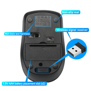 Rocketek USB Wireless Mouse 2.4G 1600DPI 3 buttons ergonomic for imac pro macbook laptop computer pc optical mini mice silent