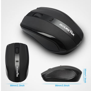 Rocketek USB Wireless Mouse 2.4G 1600DPI 3 buttons ergonomic for imac pro macbook laptop computer pc optical mini mice silent