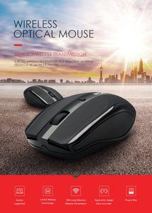 Rocketek USB Wireless Mouse 2.4G 1600DPI 3 buttons ergonomic for imac pro macbook laptop computer pc optical mini mice silent