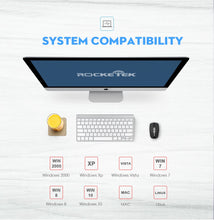 Load image into Gallery viewer, Rocketek USB Wireless Mouse 2.4G 1600DPI 3 buttons ergonomic for imac pro macbook laptop computer pc optical mini mice silent
