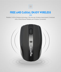 Rocketek USB Wireless Mouse 2.4G 1600DPI 3 buttons ergonomic for imac pro macbook laptop computer pc optical mini mice silent