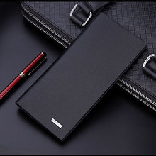 Load image into Gallery viewer, men&#39;s wallet microfiber leather long purse carteira masculina hombre billeteras thin porte 2019 men wallets of leather genuine
