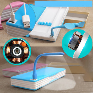 2020 New Creative Multifunctional Pencil Case With Led Light Usb Mini Fan Student Stationery Box Korean Pencil Case Boy And Girl