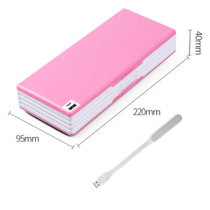 2020 New Creative Multifunctional Pencil Case With Led Light Usb Mini Fan Student Stationery Box Korean Pencil Case Boy And Girl