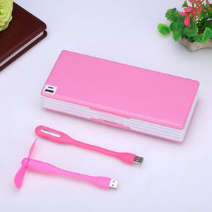 2020 New Creative Multifunctional Pencil Case With Led Light Usb Mini Fan Student Stationery Box Korean Pencil Case Boy And Girl