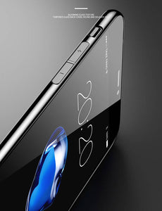 Luxury Tempered Glass Case For iPhone 7 6s 11 Pro Max X XR XS 8 Plus Xs Max Plating Mirror Cover Glossy Carcasas Coque Etui