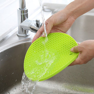 Kitchen Tools Gadgets 18/14cm Silicone Mat Heat Resistant Cup Mat Coasters Round Non-slip Table Placemat Kitchen Accessories M.